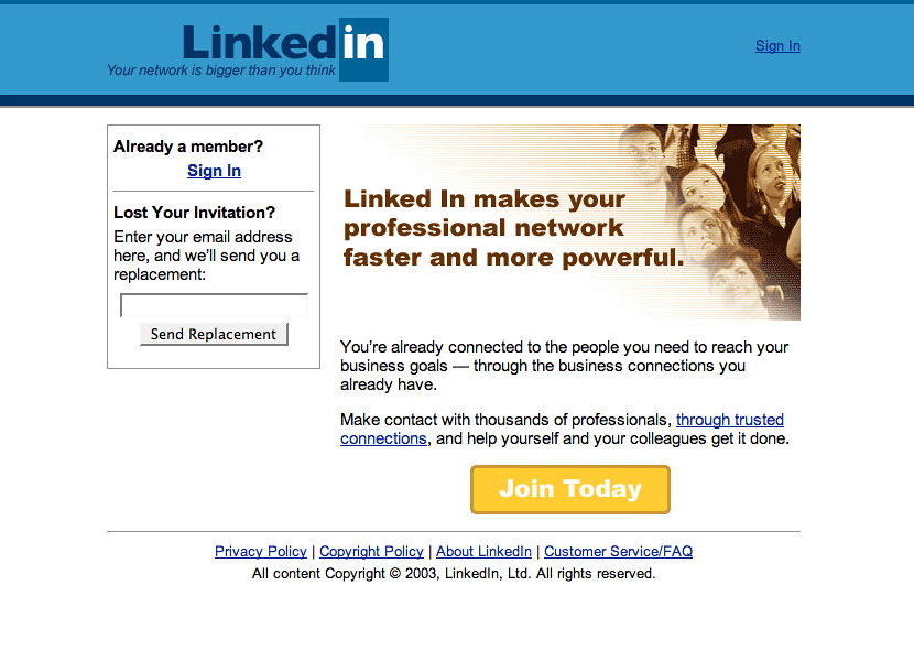 LinkedIn back in the day