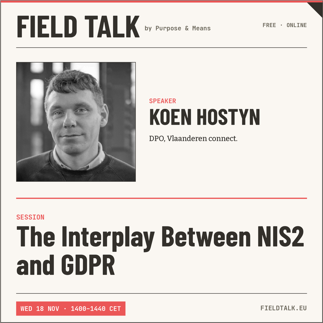 Field Talk speaker card - Koen Hostyn