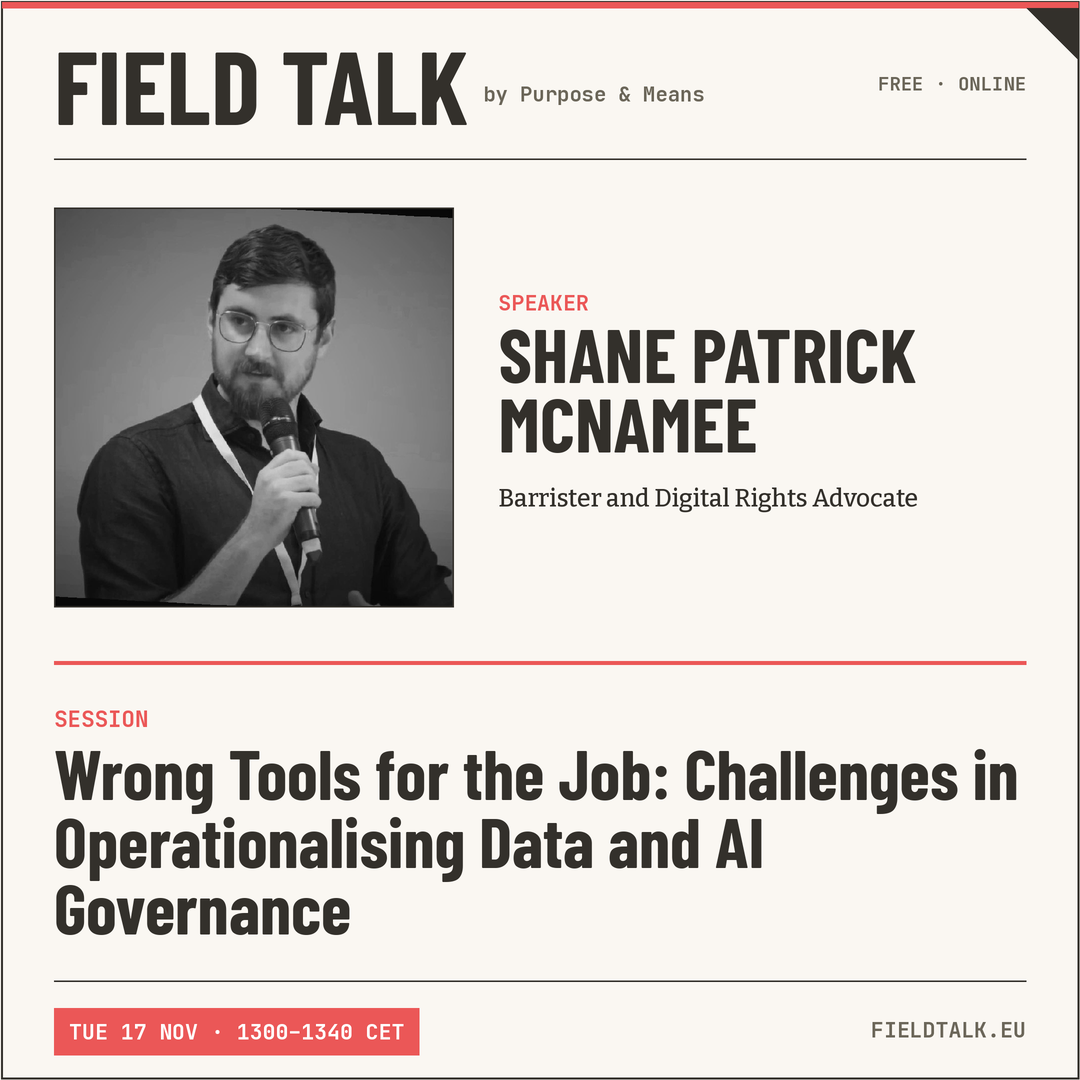Speaker card for Shane Patrick McNamee