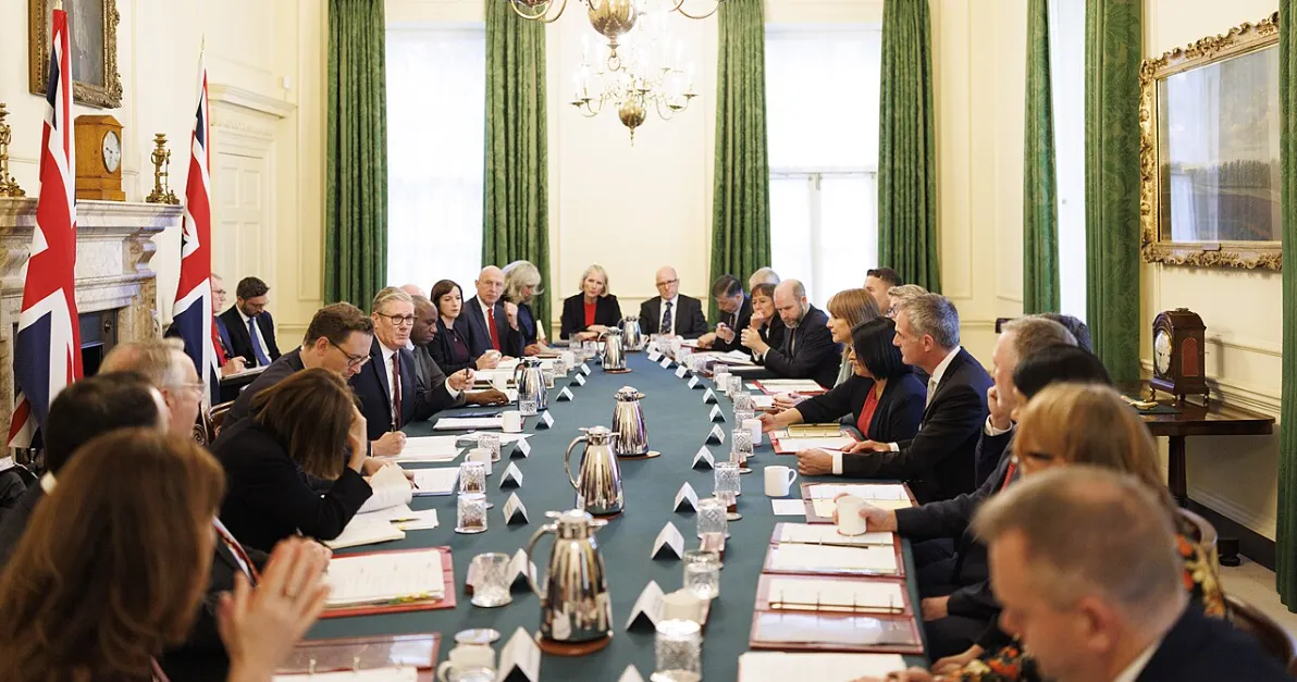 The British cabinet room in September 2025